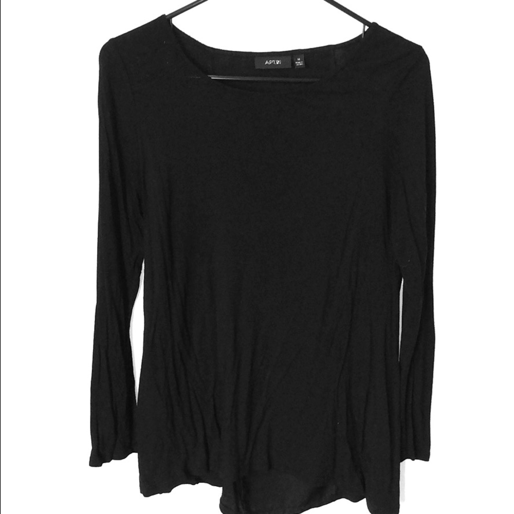 Black long sleeve top